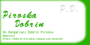 piroska dobrin business card